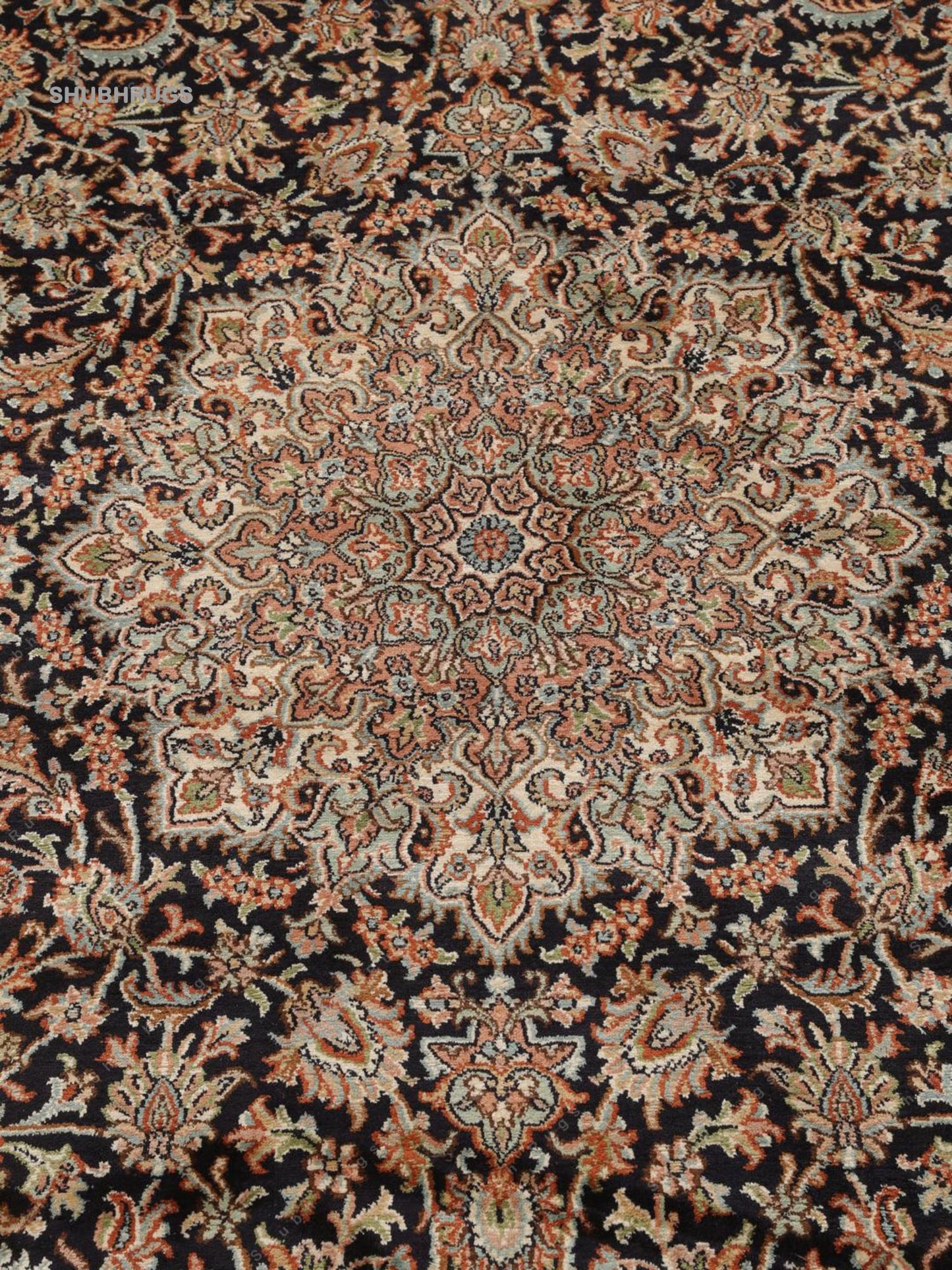 Kashmir pure silk - Hand Knotted Silk -Rug