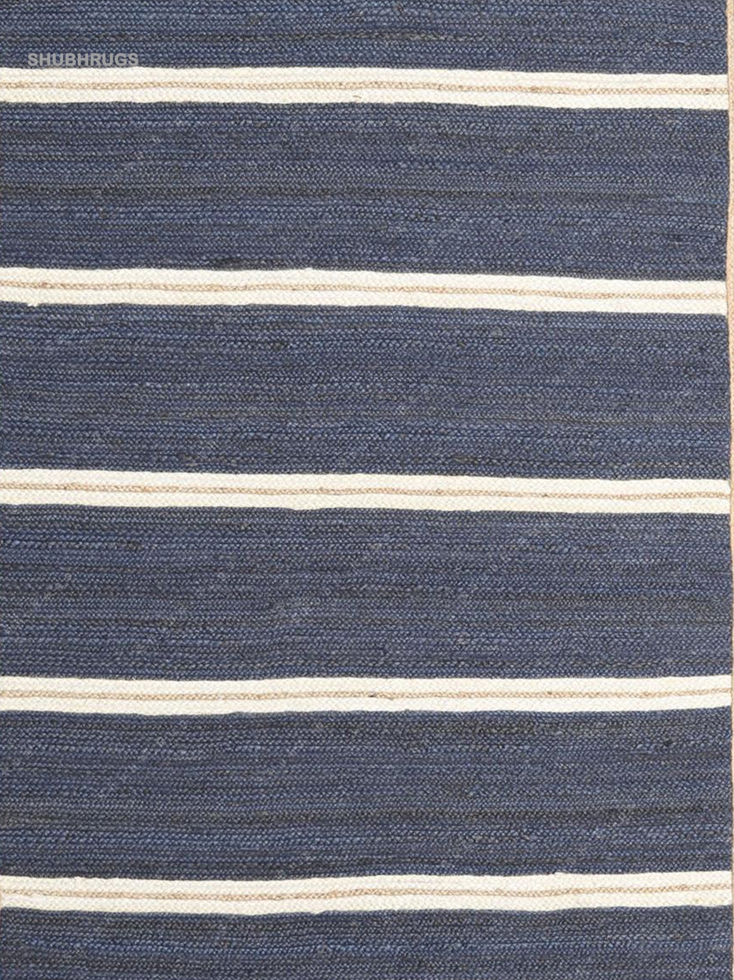 Frida Stripe Blue Jute Rug