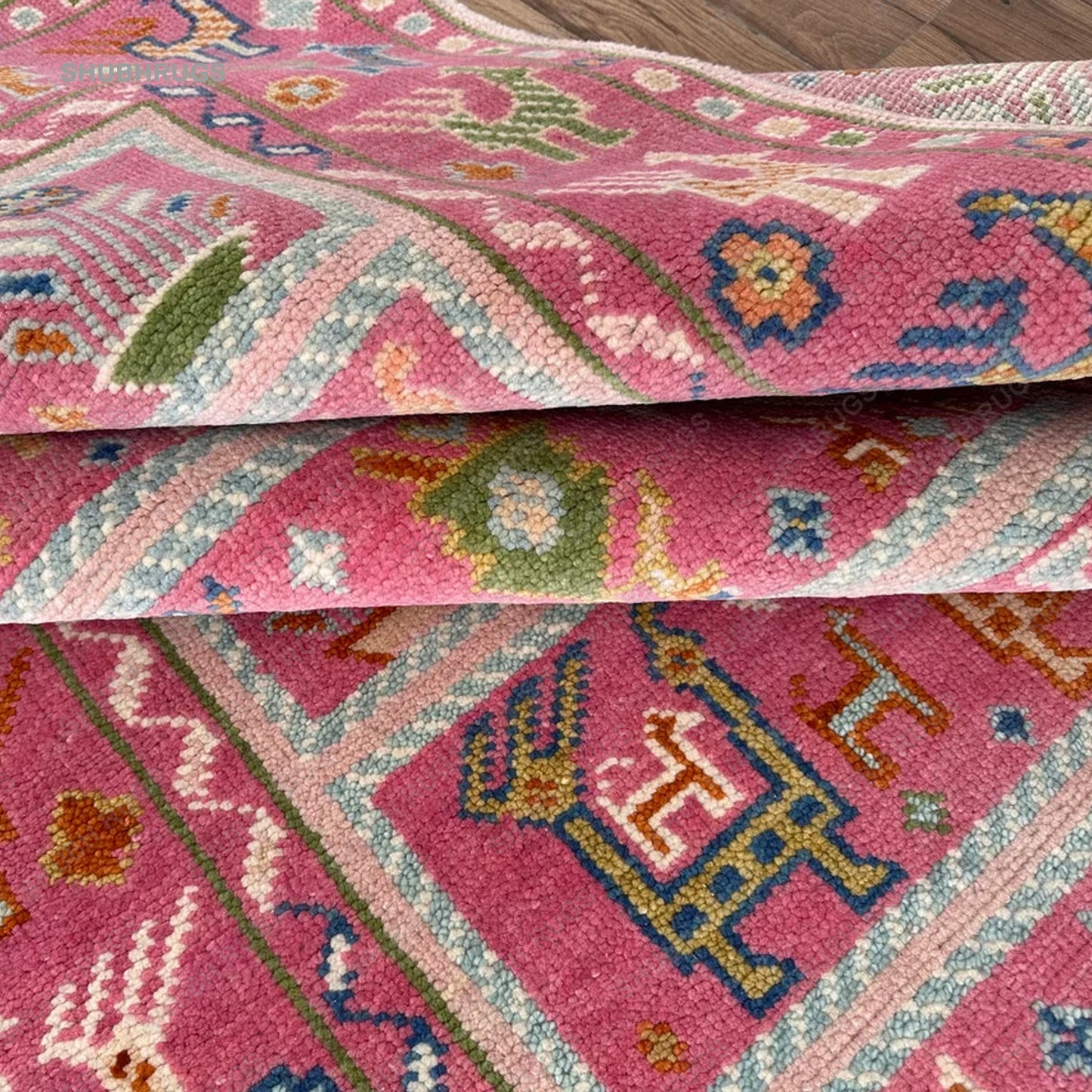 Exquisite Pink Afghan Hand Knotted Shabargan Rug, Handmade Gabbeh Rug - Antique Ethnic Rug