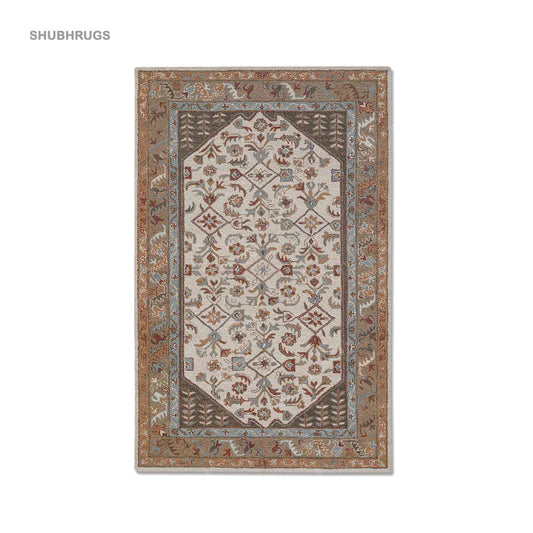 Beige  Hand Tufted Woollen Rug