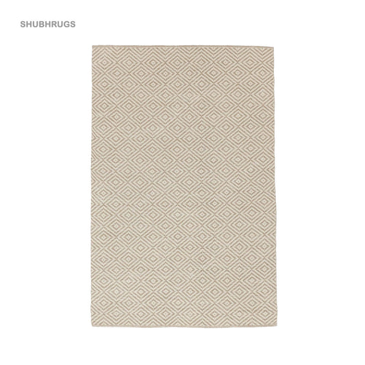 Solveig  Beige White Cotton Rug