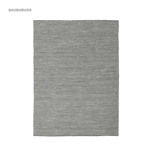 Kilim Honey Comb Grey Wool Rug