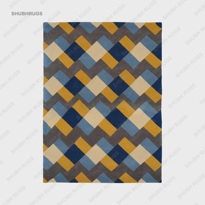 Weft Yellow-Colord Rug