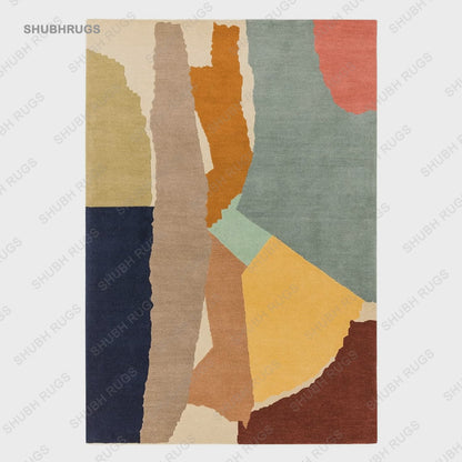 Reef Rug Abstract Multi Color | Wool rug